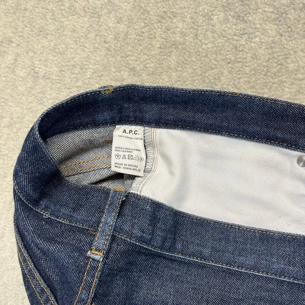 A.P.C. New Standard Selvedge Raw Denim Jeans Men's 30 Indigo Made in Macau